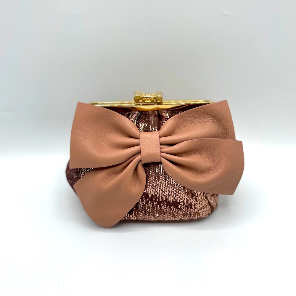 RED Valentino Small Sequin Bow Shoulder Bag